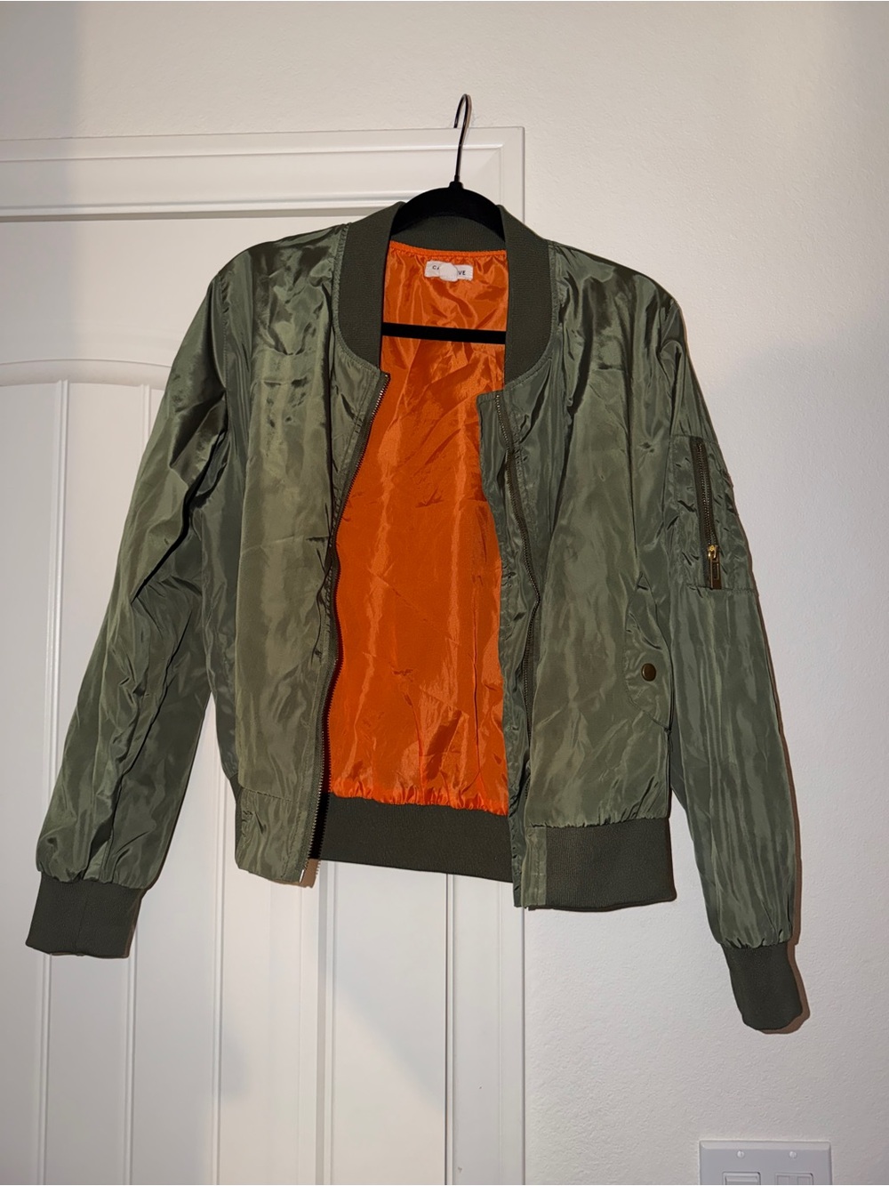 Cali Love Olive Green Bomber Jacket Love Republic Patches Size Large